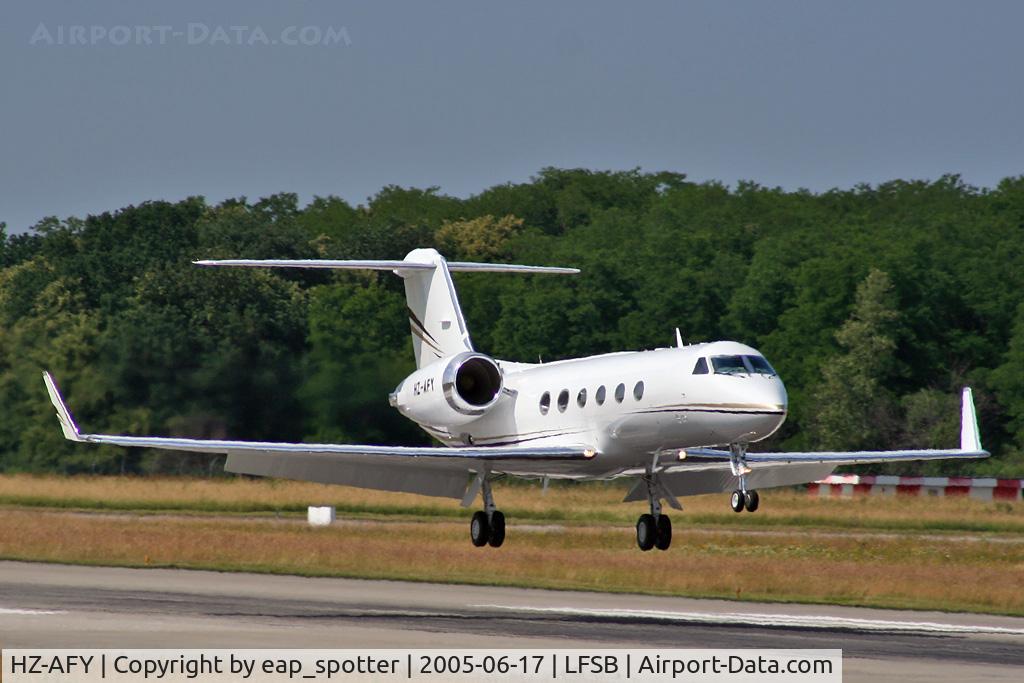 HZ-AFY, 1991 Gulfstream Aerospace G-IV C/N 1166, returning after test flight to JetAviation
