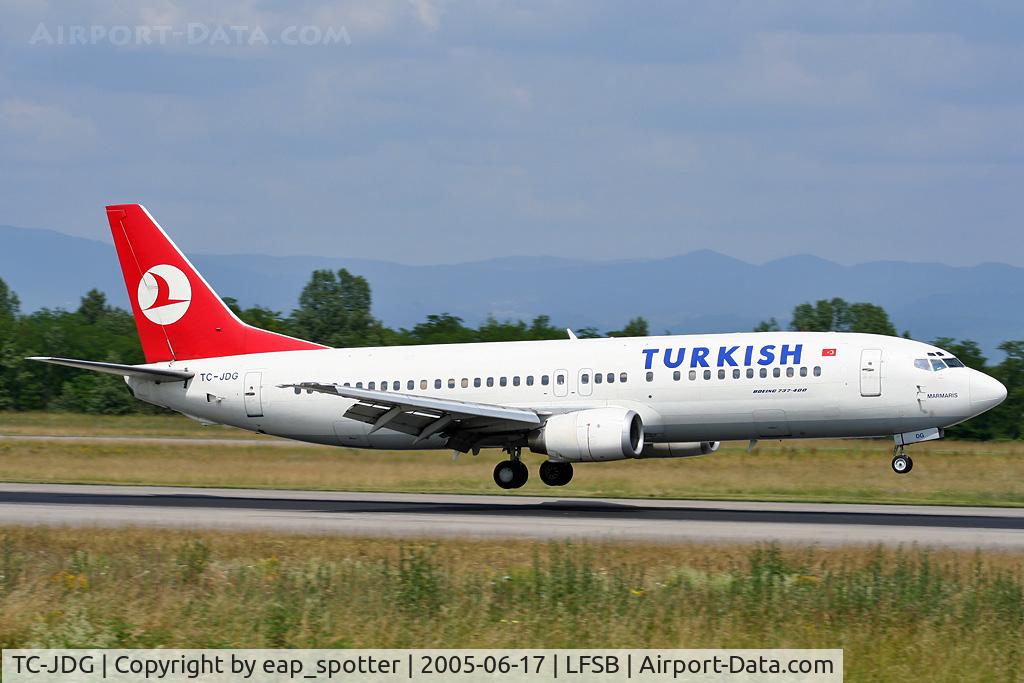 TC-JDG, 1992 Boeing 737-4Y0 C/N 25181, arriving from IST