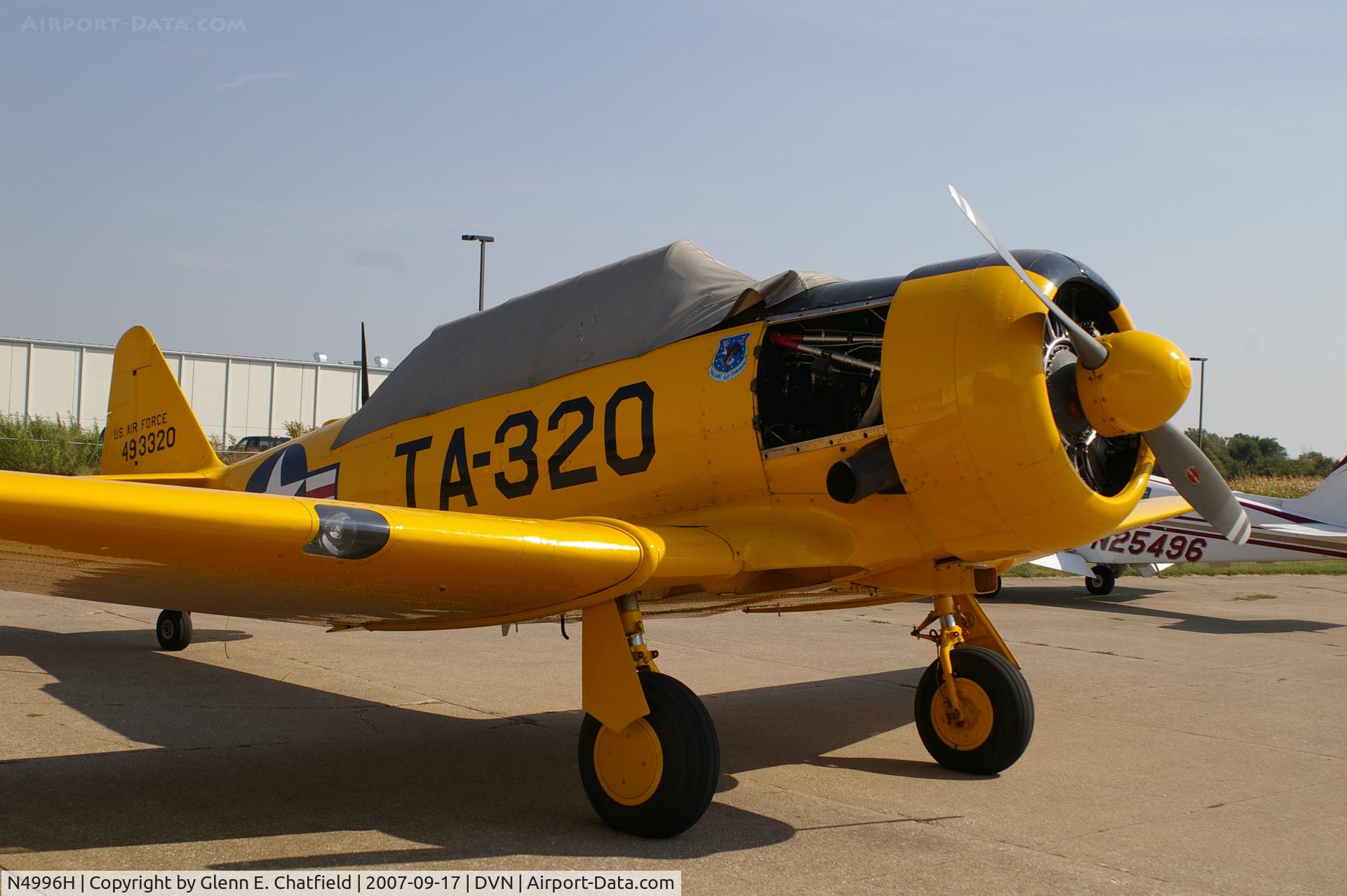 N4996H, 1951 North American T-6G Texan C/N 168-424, I was driving by the airport and found this on the ramp.