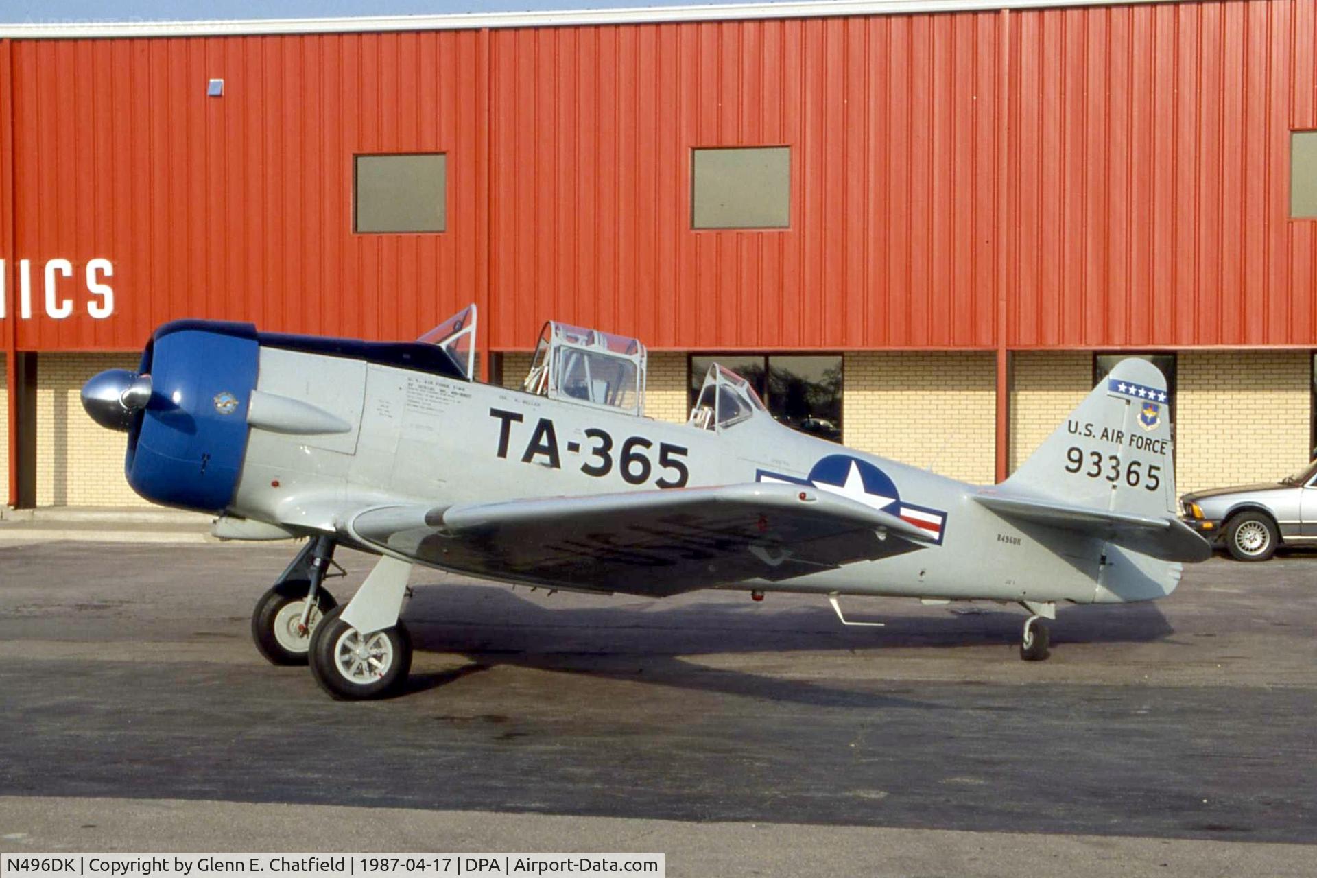 N496DK, 1951 North American T-6G Texan C/N 168-479, On the JA Air Center ramp.  
