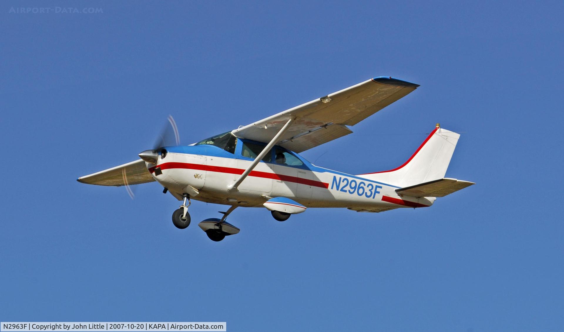 N2963F, 1966 Cessna 182J Skylane C/N 18257063, Approach to 17L