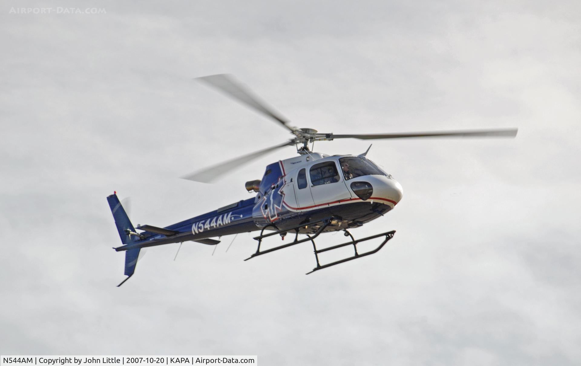 N544AM, 2007 Eurocopter AS-350B-3 Ecureuil Ecureuil C/N 4206, Approach to North Ramp