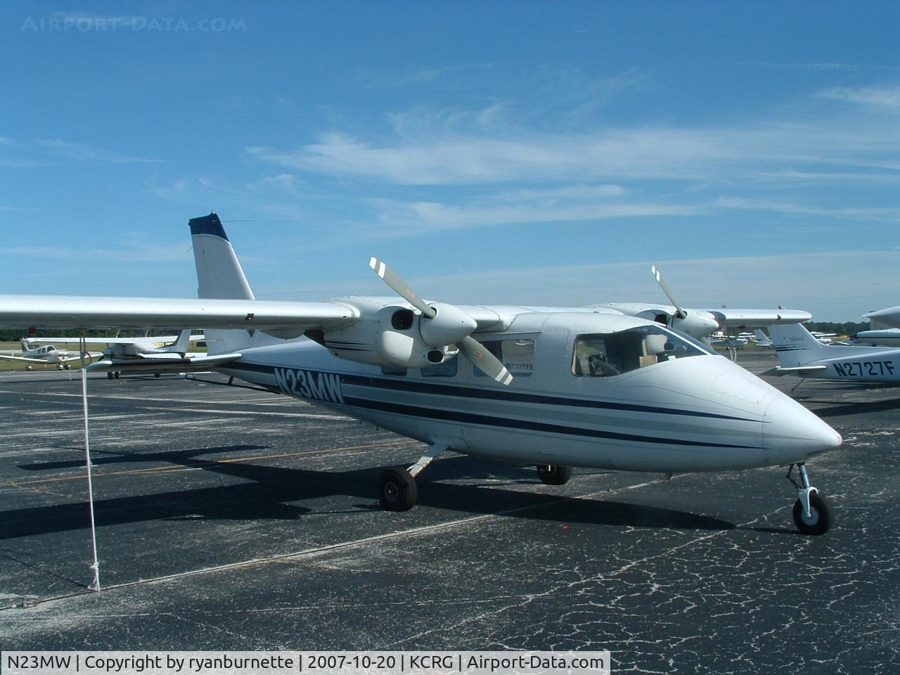 N23MW, 1978 Partenavia P-68 C/N 151, Oddity, fixed gear high wing twin.  Often found parked on the ramp at KCRG.