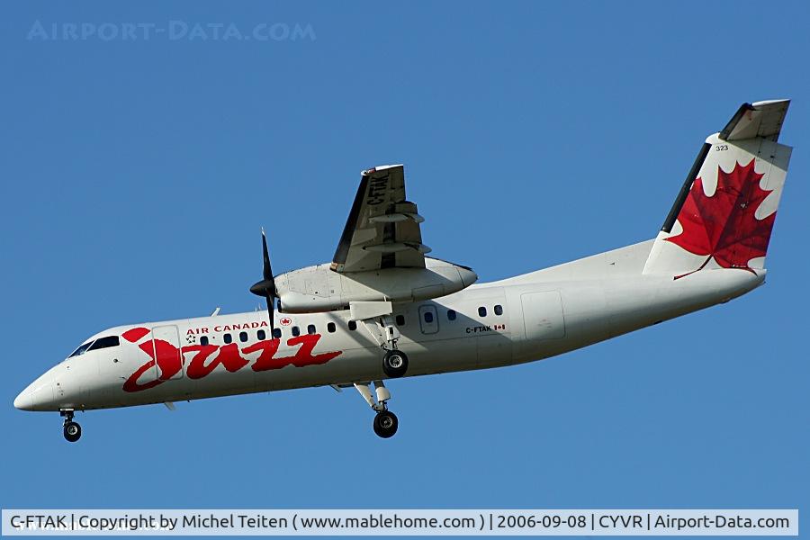 C-FTAK, 1990 De Havilland Canada DHC-8-311 Dash 8 C/N 246, Air Canada Jazz landing