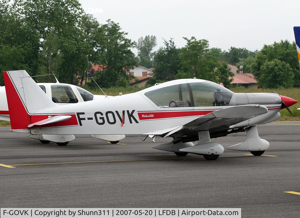 F-GOVK, 1996 Robin HR-200-120B C/N 303, Parked at the Airclub during Open Day
