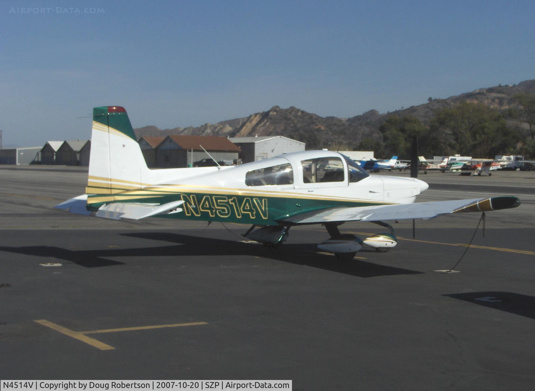 N4514V, 1978 Gulfstream American Corp AA-5B C/N AA5B1005, 1978 Gulfstream American AA-5B TIGER, Lycoming O&VO-360 180 Hp