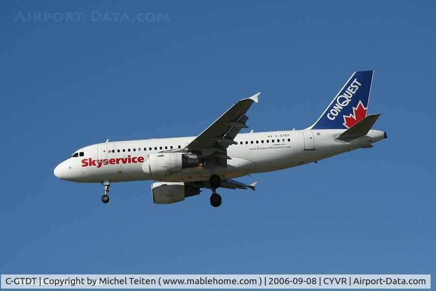 C-GTDT, 2002 Airbus A319-112 C/N 1884, Skyservice Airlines
