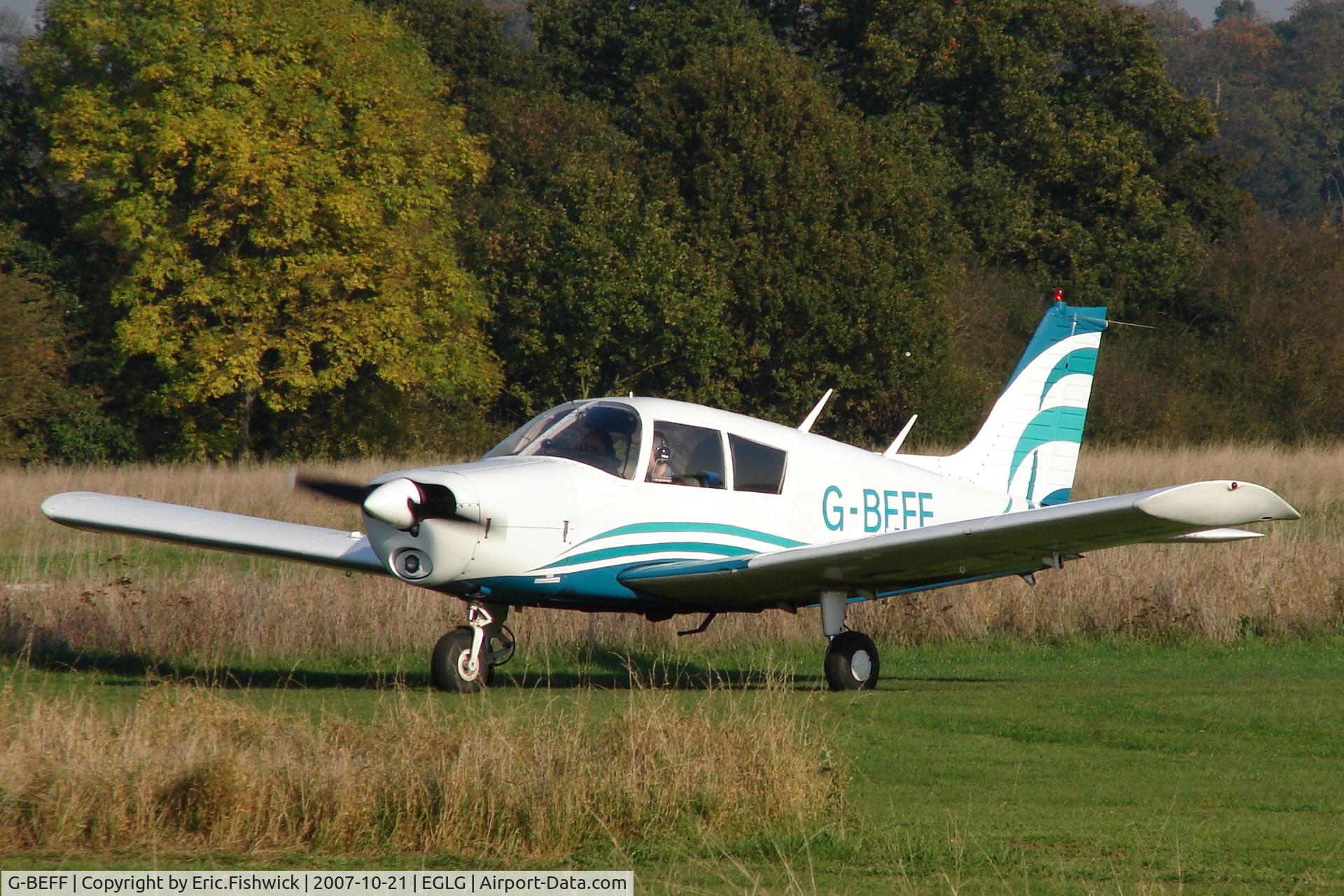 G-BEFF, 1973 Piper PA-28-140 Cherokee F C/N 28-7325228, 3. G-BEFF at Panshanger