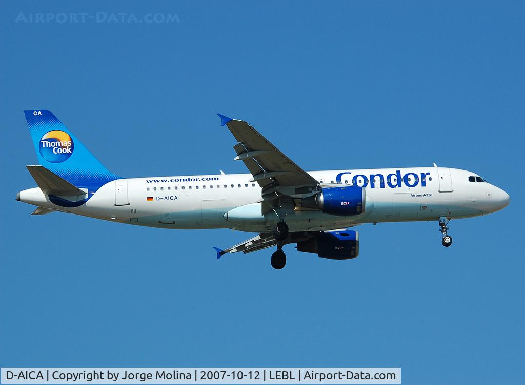 D-AICA, 1998 Airbus A320-212 C/N 774, Clear to land RWY 07L.