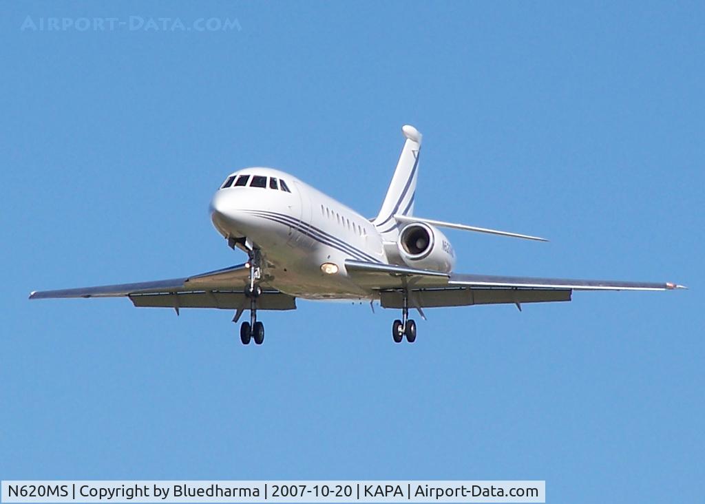 N620MS, 2004 Dassault Falcon 2000EX C/N 31, Approach to 17L