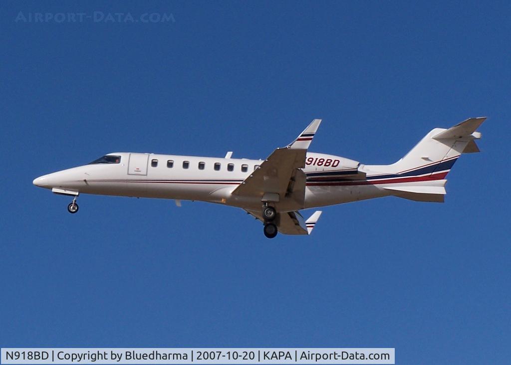 N918BD, 2005 Learjet 45 C/N 45-277, Approach to 17R
