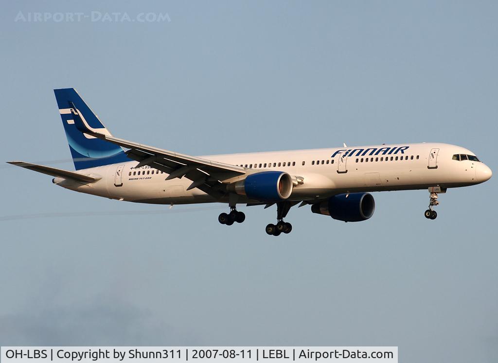 OH-LBS, 1998 Boeing 757-2Q8 C/N 27623, Landing rwy 25R