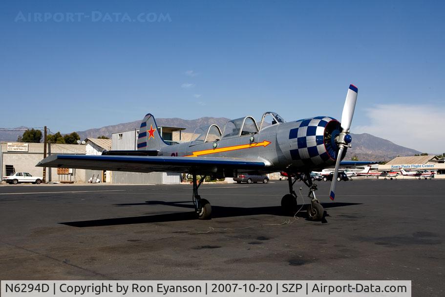 N6294D, 1983 Yakovlev Yak-52 C/N 833611, YAK 52