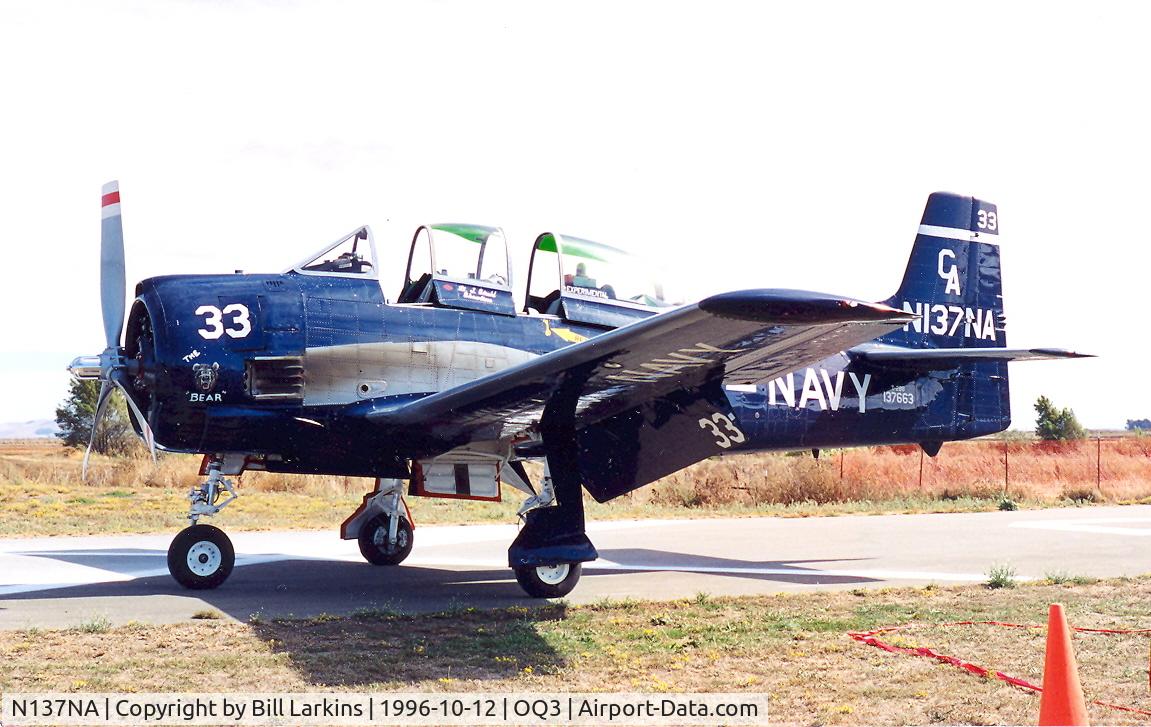 N137NA, North American T-28B Trojan C/N 200-26 (137663), At Schellville Aerodrome