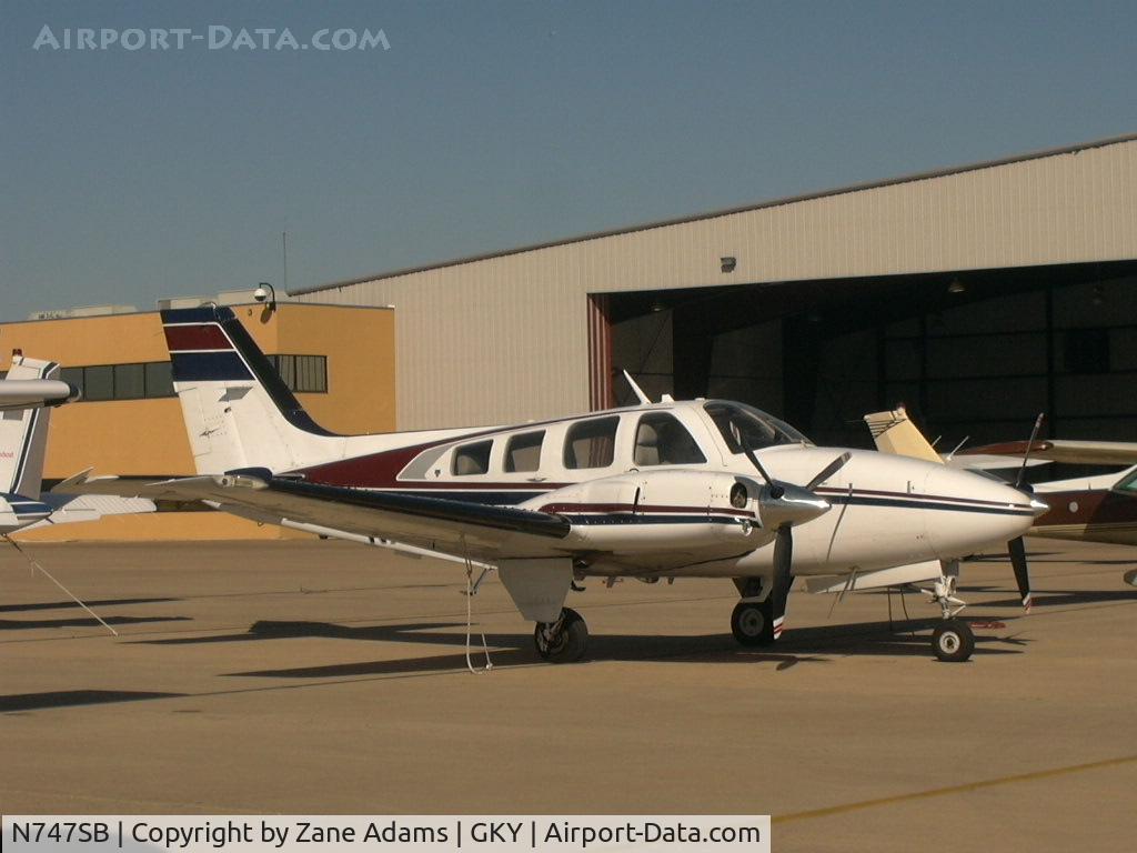 N747SB, 1980 Beech 58P Baron C/N TJ-297, On the ramp at Arlington Muni