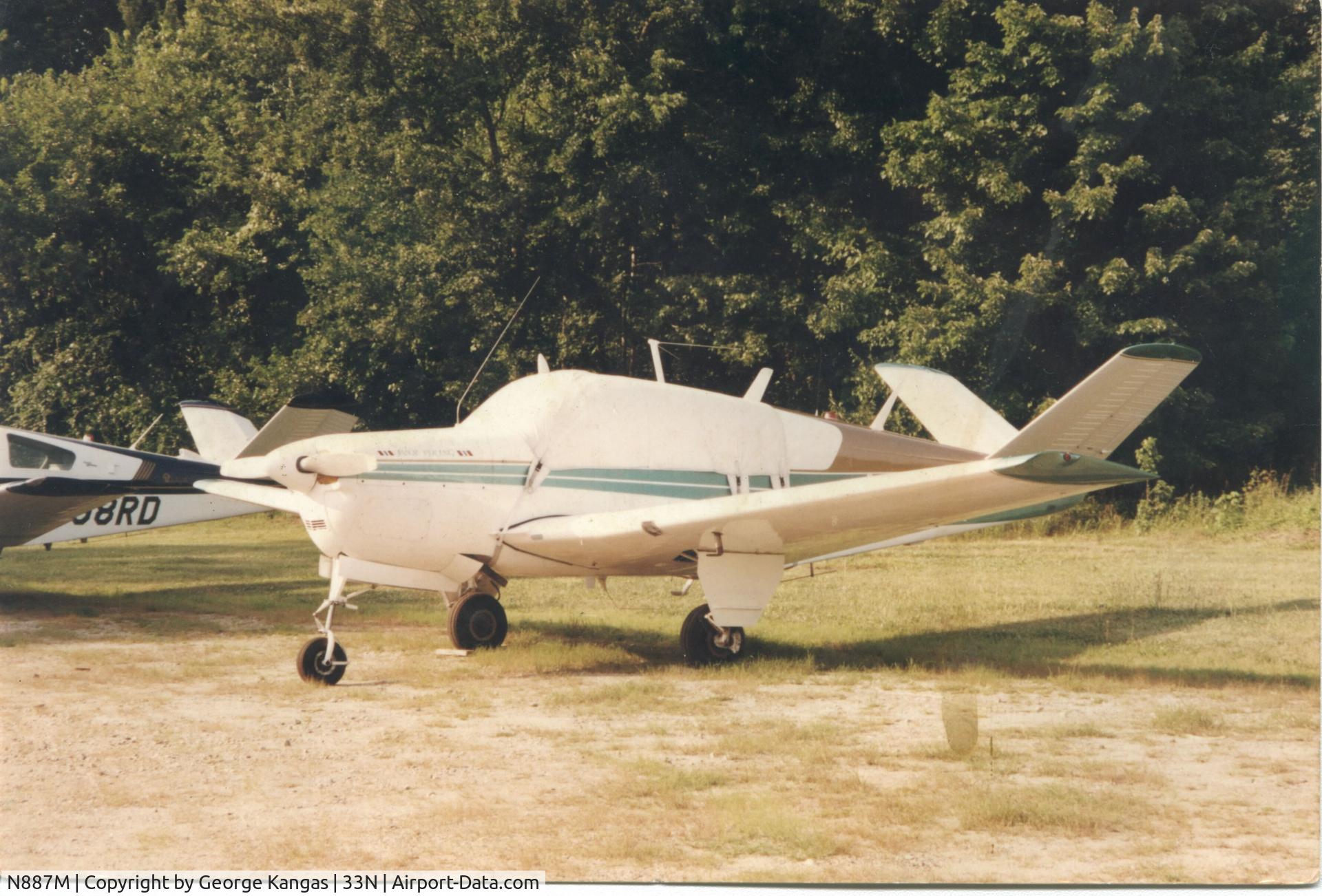 N887M, 1956 Beech G35 Bonanza C/N D-4747, N887M at Delaware Airport near Dover