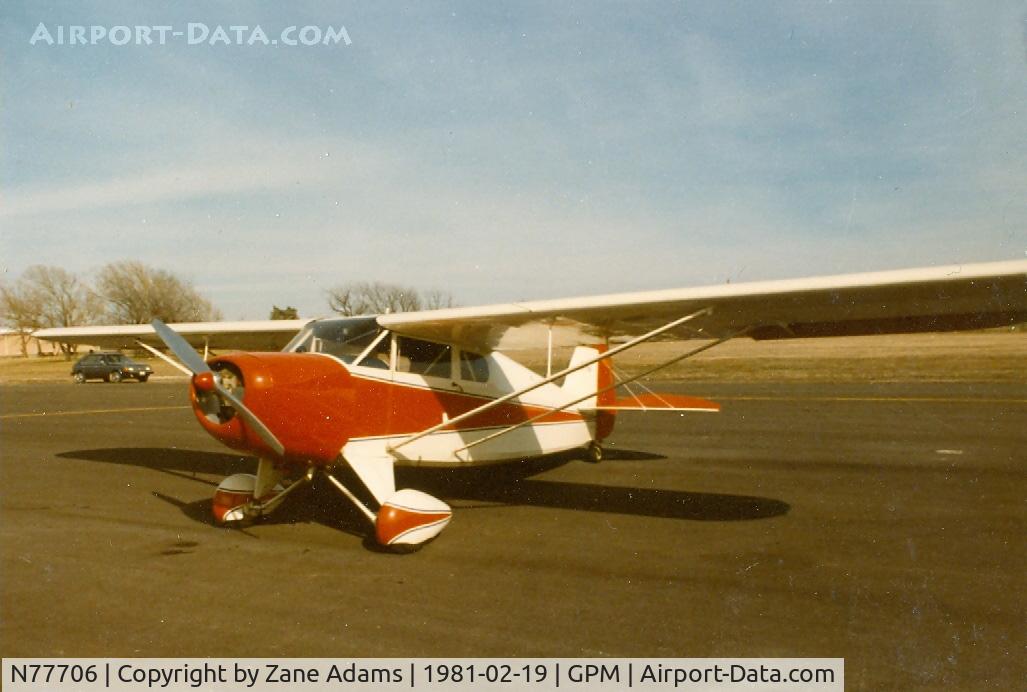 N77706, 1949 Funk B85C C/N 335, On the ramp at Grand Prairie Muni