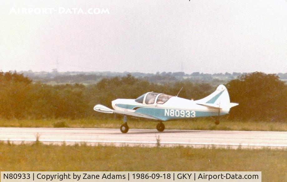 N80933, 1946 Globe GC-1B Swift C/N 1126, Takeoff from Arlington Muni