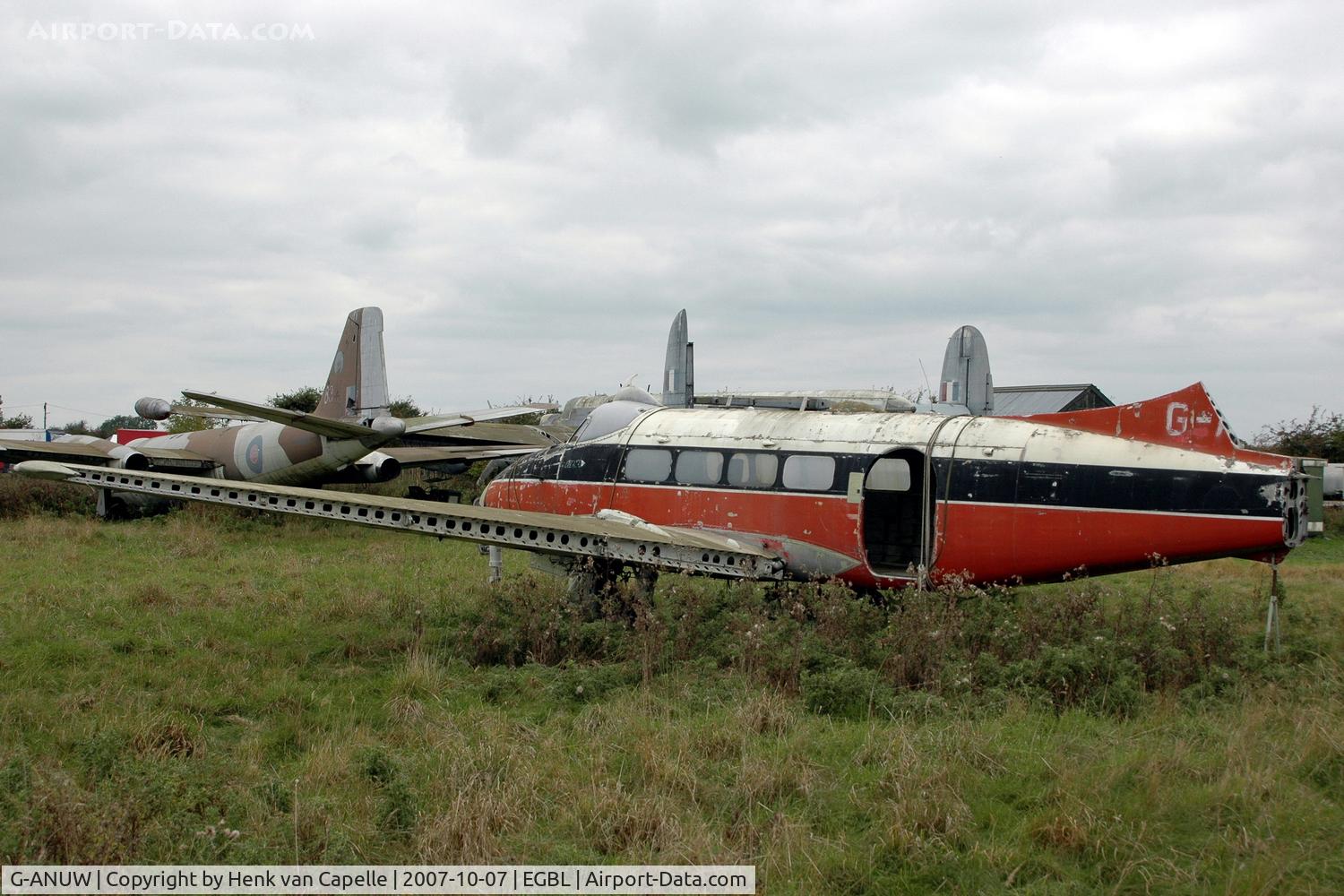 G-ANUW, 1955 De Havilland DH-104 Dove 6 C/N 04458, The end: the remains of G-ANUW are rotting away with the Jet Aviation Preservation Group at Long Marston airfield