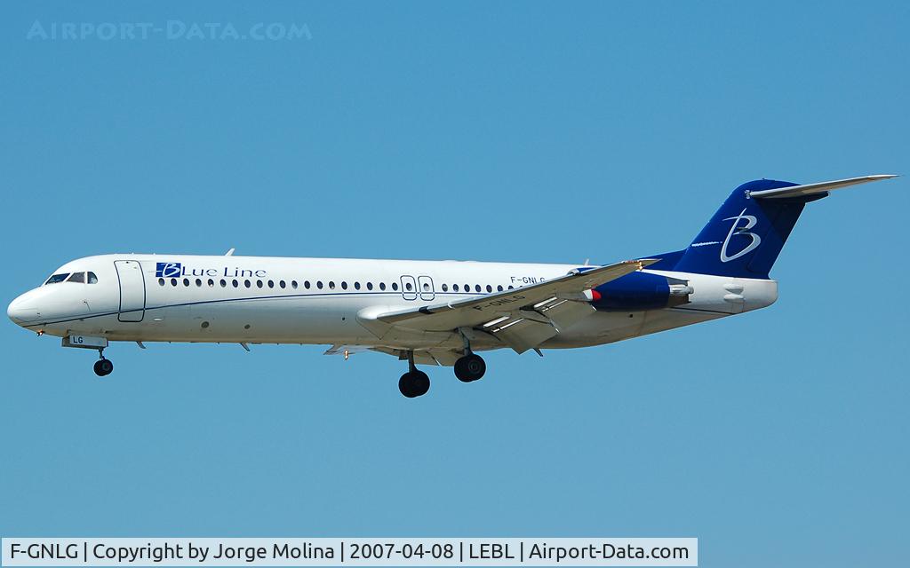F-GNLG, 1991 Fokker 100 (F-28-0100) C/N 11363, Clear to land RWY 25R.