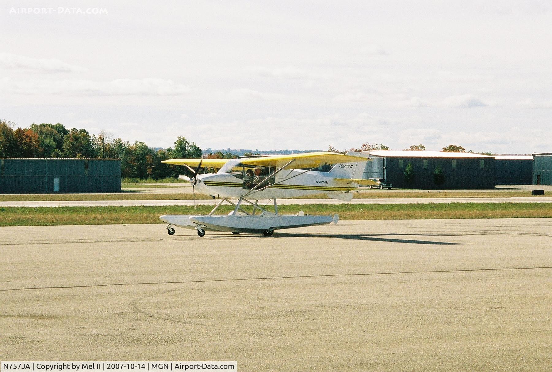 N757JA, 2006 Bowman Andrew H S-6-S C/N 0070, Taxi from landing RWY 28 @ Harbor Springs Airport (MGN)