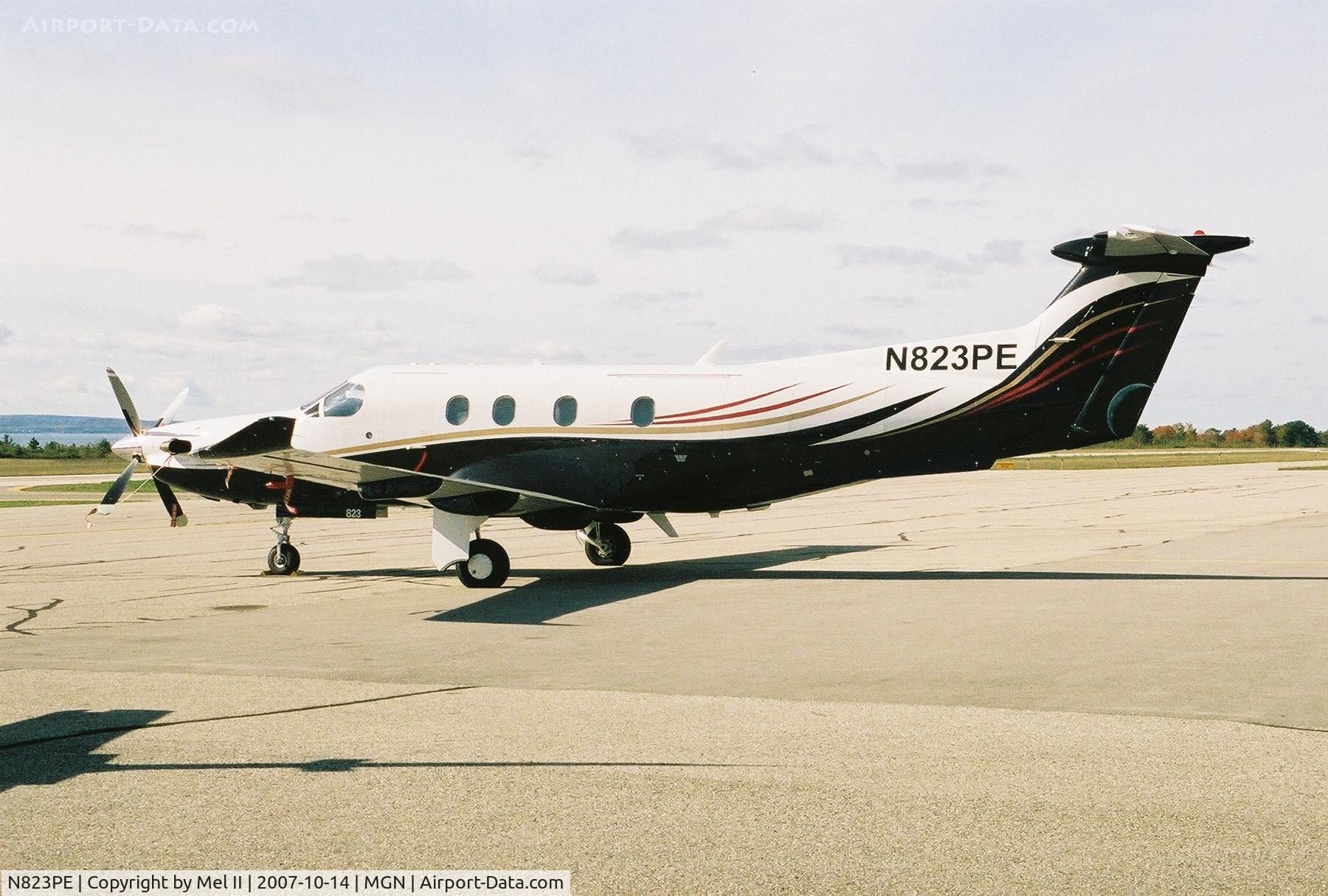 N823PE, 2007 Pilatus PC-12/47 C/N 823, Parked @ Harbor Springs Airport (MGN)