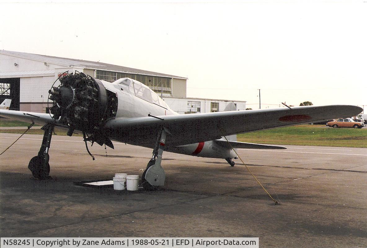 N58245, Mitsubishi A6M2-21 Zero C/N 807, At Ellington Field - Houston, TX