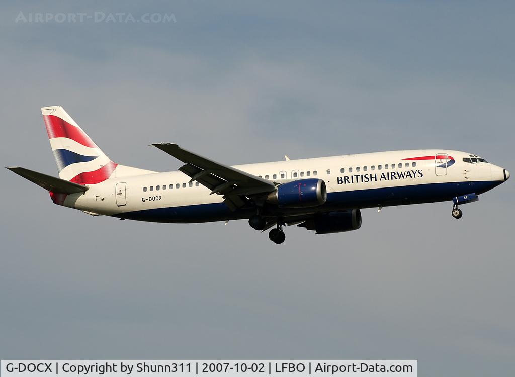 G-DOCX, 1993 Boeing 737-436 C/N 25857, Landing rwy 14R