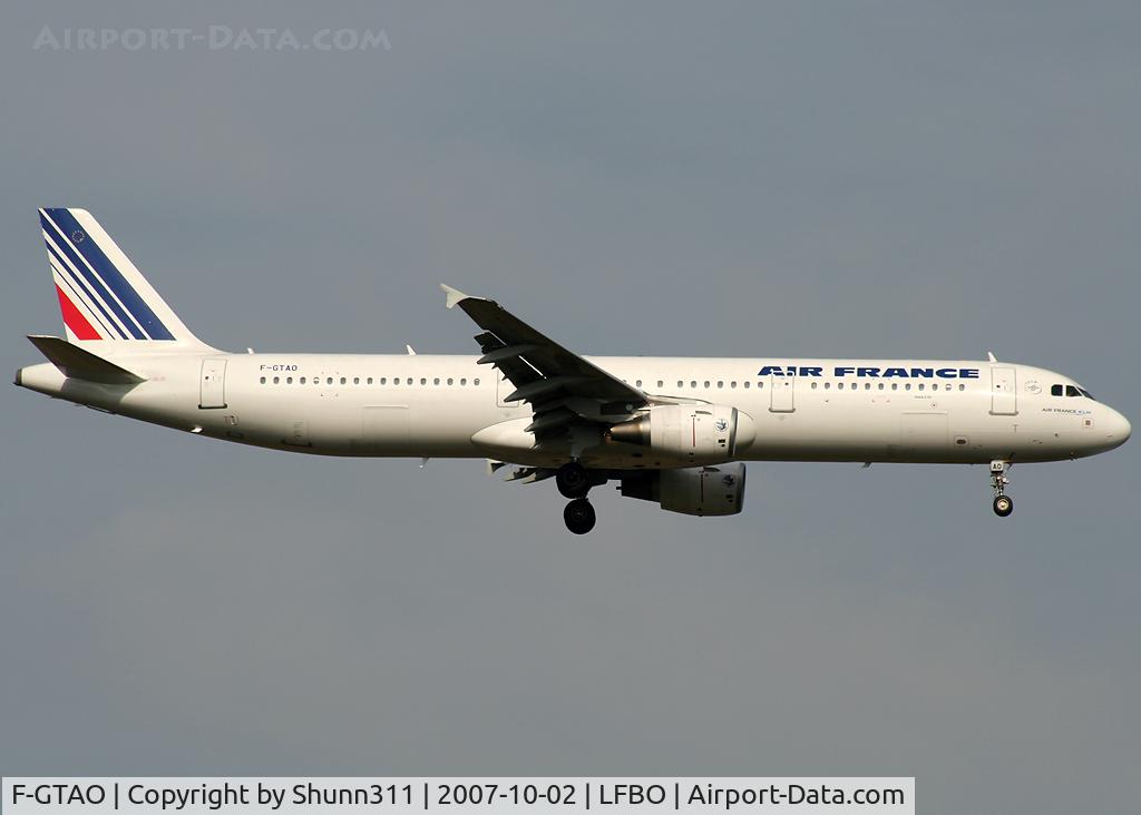 F-GTAO, 2007 Airbus A321-211 C/N 3098, Landing rwy 14R