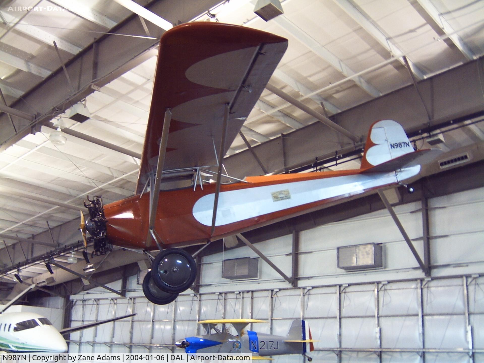 N987N, 1990 Temple Sportsman C/N 107R, On display at Frontiers of Flight Museum, Dallas