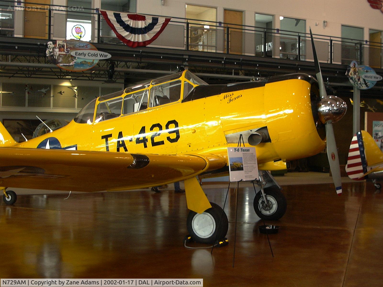 N729AM, 1951 North American T-6G Texan C/N 182-116, On display at Frontiers of Flight Museum, Dallas