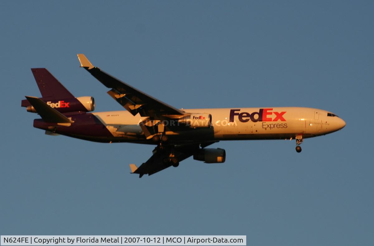 N624FE, 1990 McDonnell Douglas MD-11 C/N 48443, Fed Ex