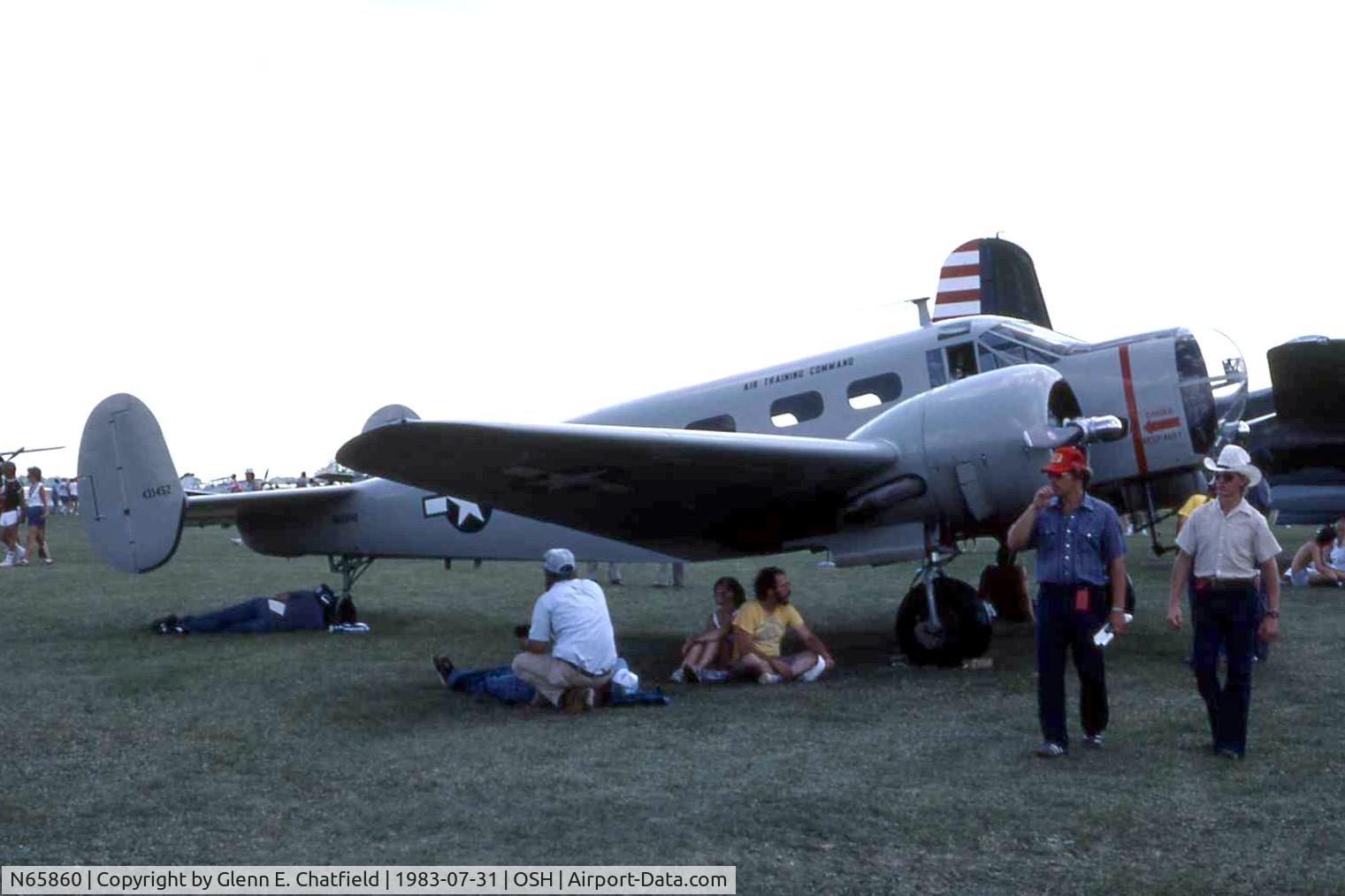 N65860, 1943 Beech C-45G Expeditor (AT-11) C/N 1452, AT-11, ex-N65860.  Destroyed in fatal crash 2/27/99