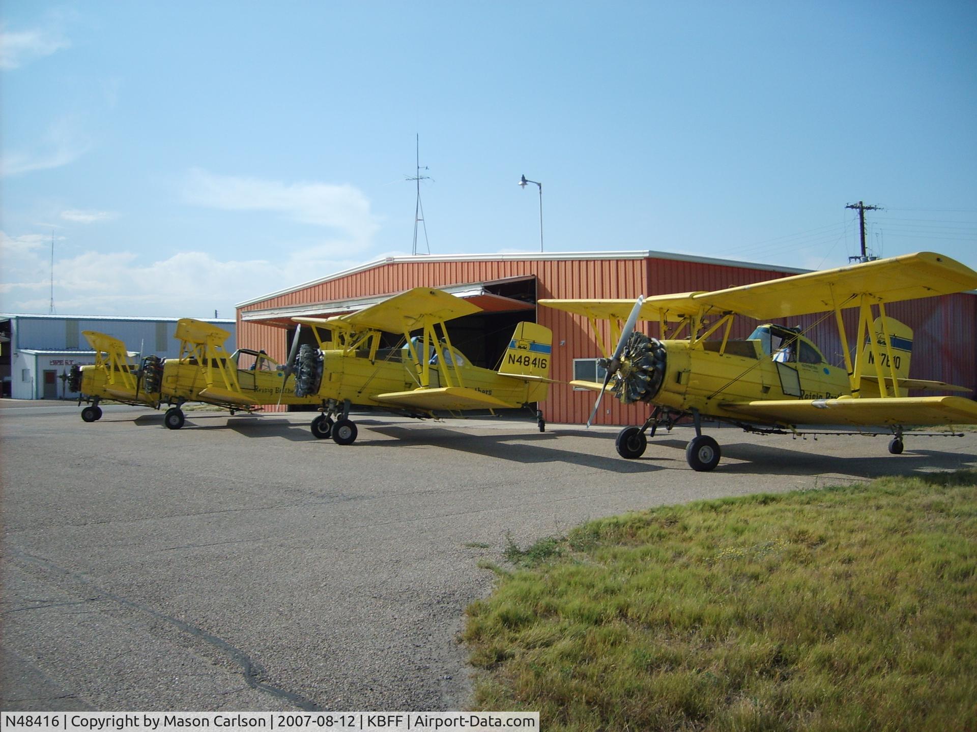 N48416, 1976 Grumman-Schweizer G-164B C/N 22B, N48416 is the second plane in the photo