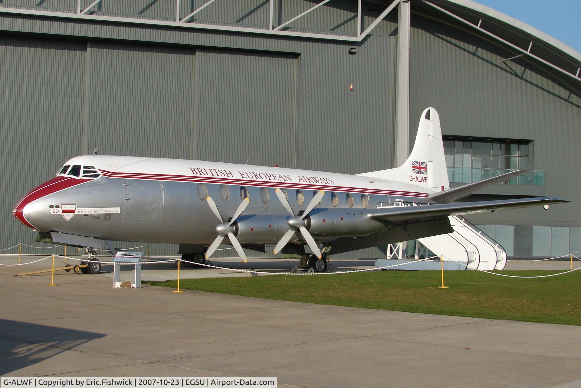 G-ALWF, 1952 Vickers Viscount 701 C/N 005, 3 G-ALWF at  at The Imperial War Museum, Duxford, Cambridgeshire.