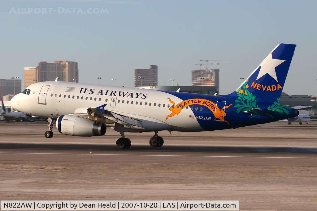N822AW, 2000 Airbus A319-132 C/N 1410, US Airways 