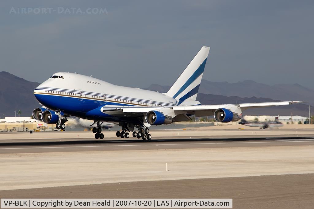 VP-BLK, 1979 Boeing 747SP-31 C/N 21961, Las Vegas Sands Corporation's 1979 747SP-31 VP-BLK, from Tel Aviv Ben Gurion (LLBG) landing on RWY 25L. Originally with TWA as N58201, then in UAE as A6-SMR, then in US as N992MS.