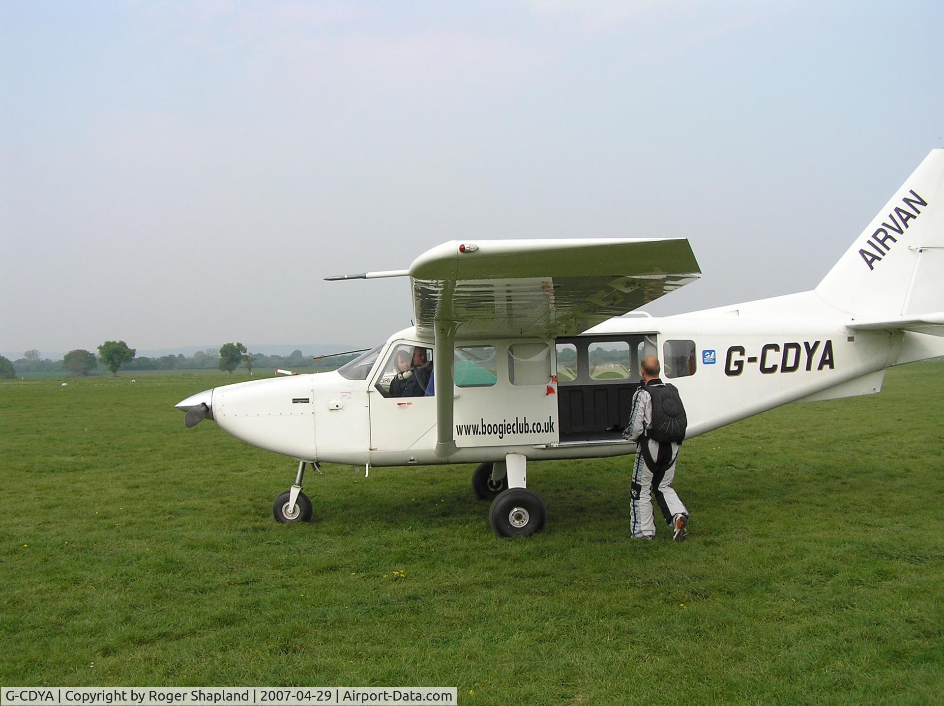 G-CDYA, 2006 Gippsland GA-8 Airvan C/N GA8-05-090, Aircraft at Headcorn Parachute Club