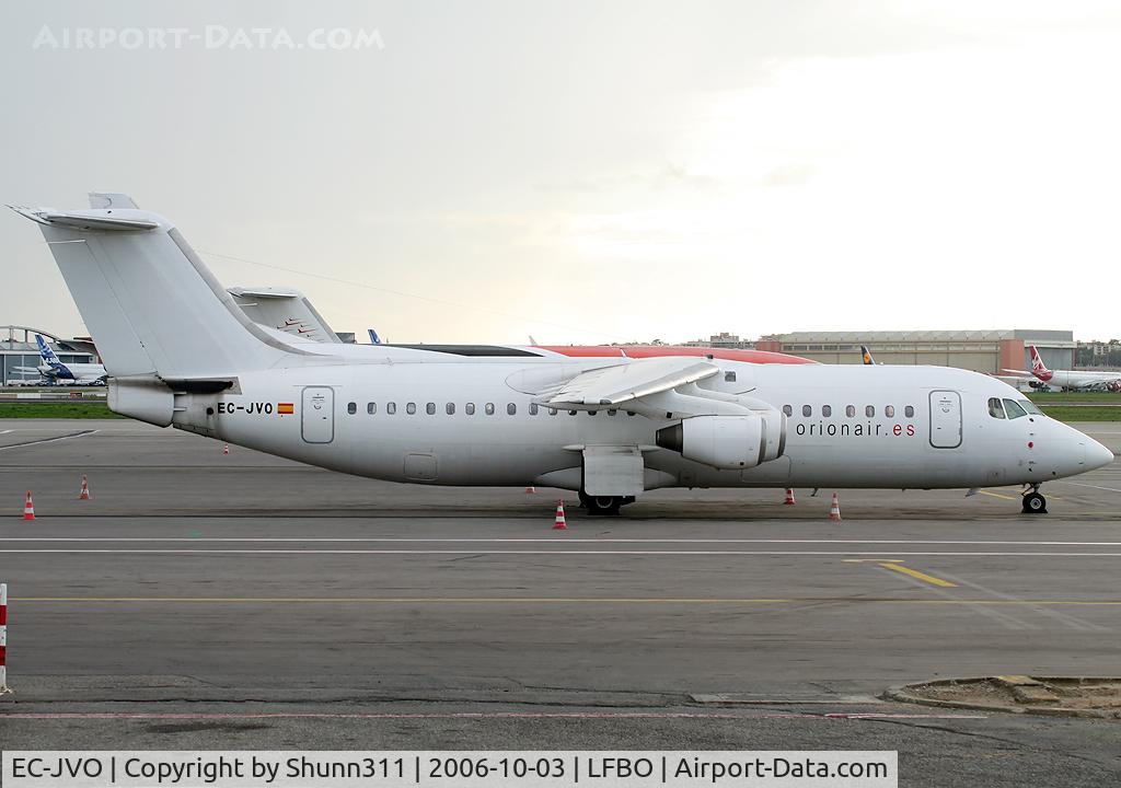 EC-JVO, 1990 British Aerospace BAe.146-300 C/N E3179, Parked at the General Aviation apron