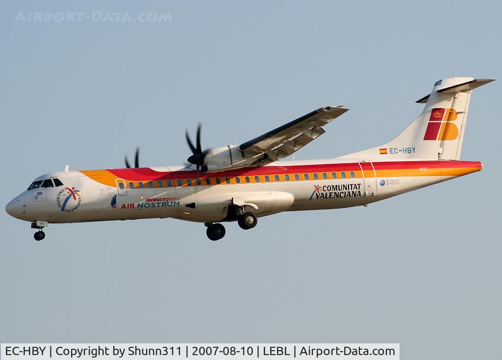 EC-HBY, 1999 ATR 72-212A C/N 578, Landing rwy 25R