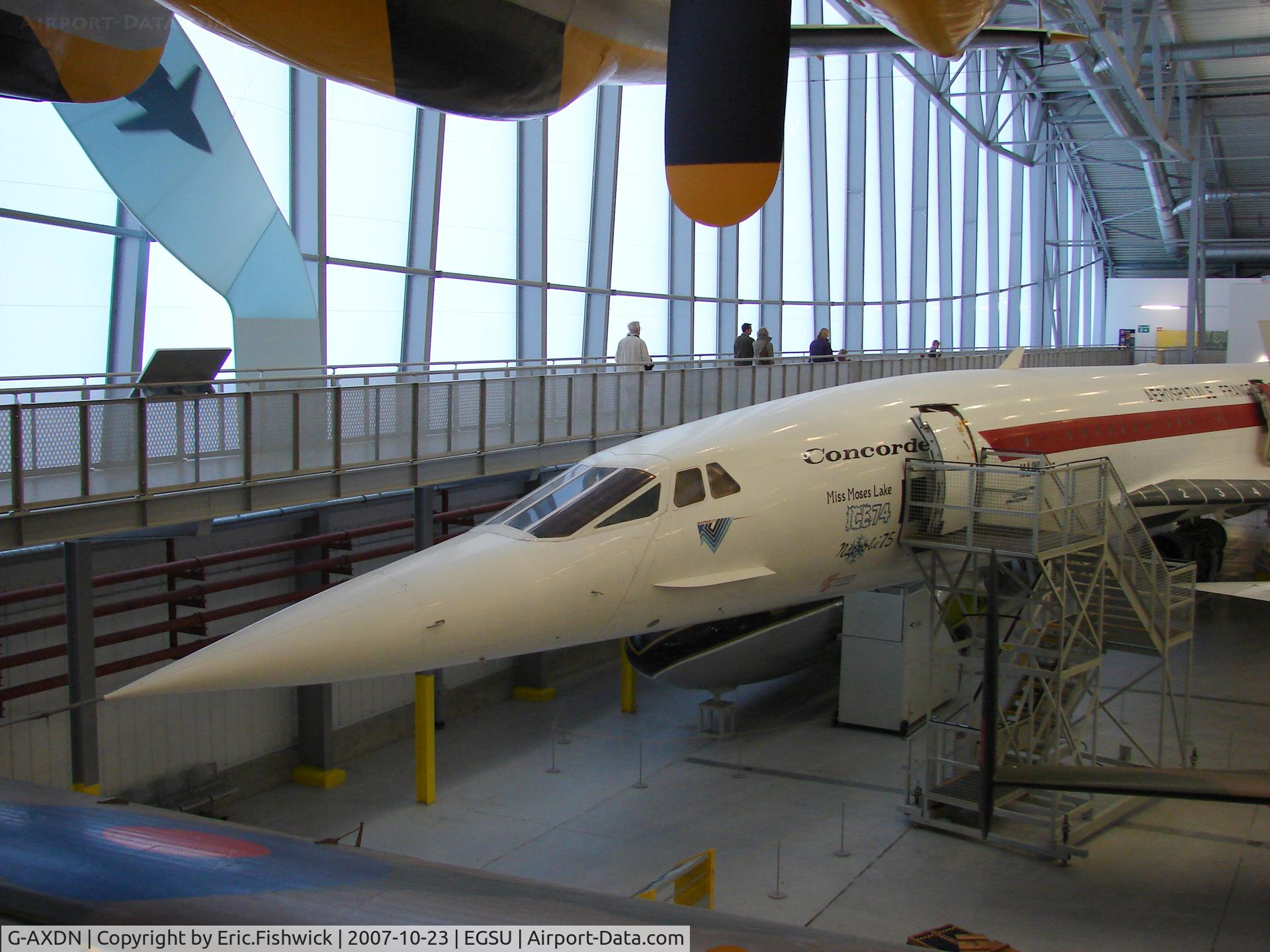 G-AXDN, 1968 Aerospatiale-BAC Concorde Prototype C/N 01/13522, 3. G-AXDN on display at the Imperial War Museum, Duxford.