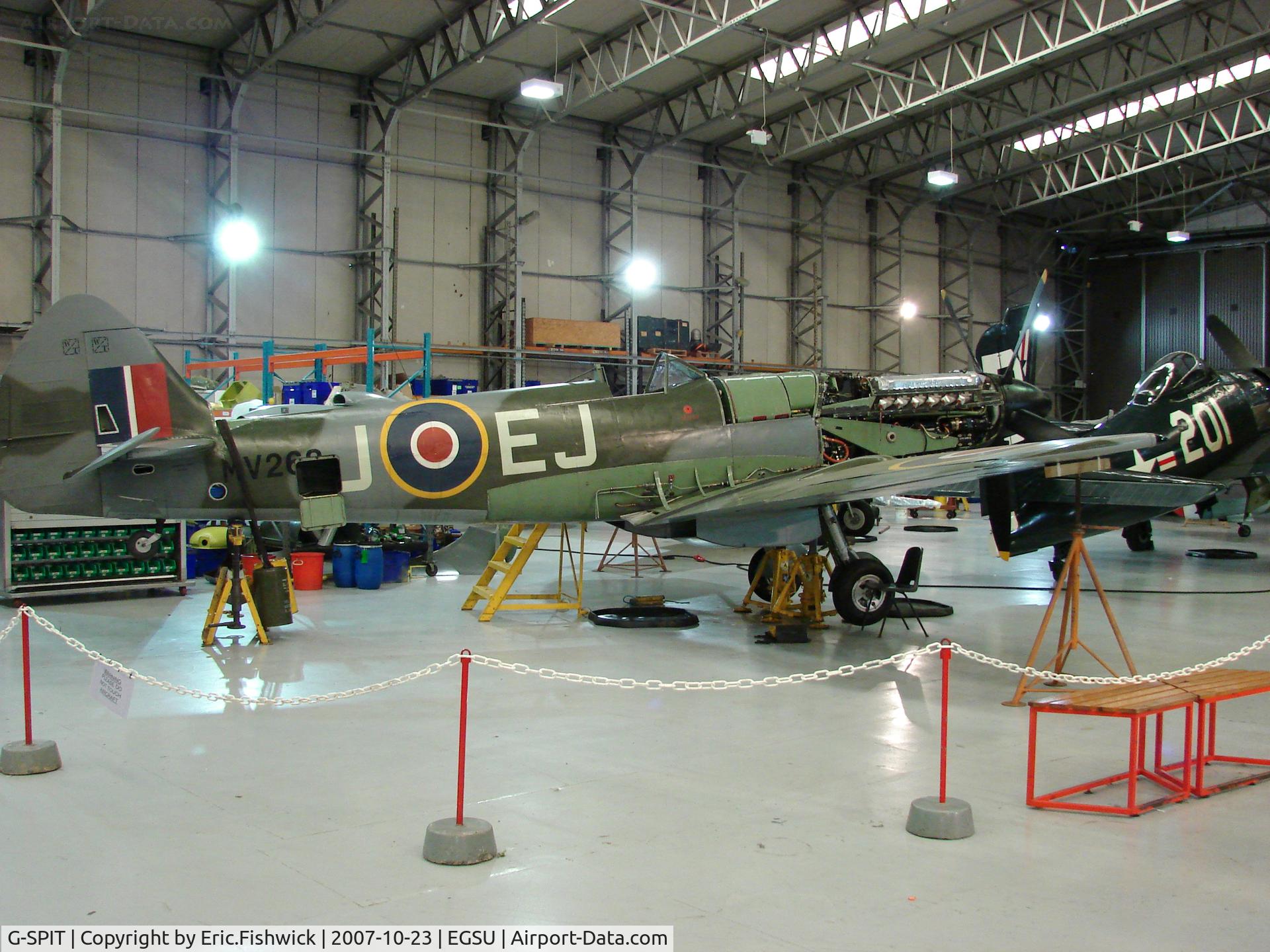 G-SPIT, 1944 Supermarine 379 Spitfire FR.XIV C/N 6S/649205, 4. G-SPIT at Duxford (The Fighter Collection) (was G-BGHB)