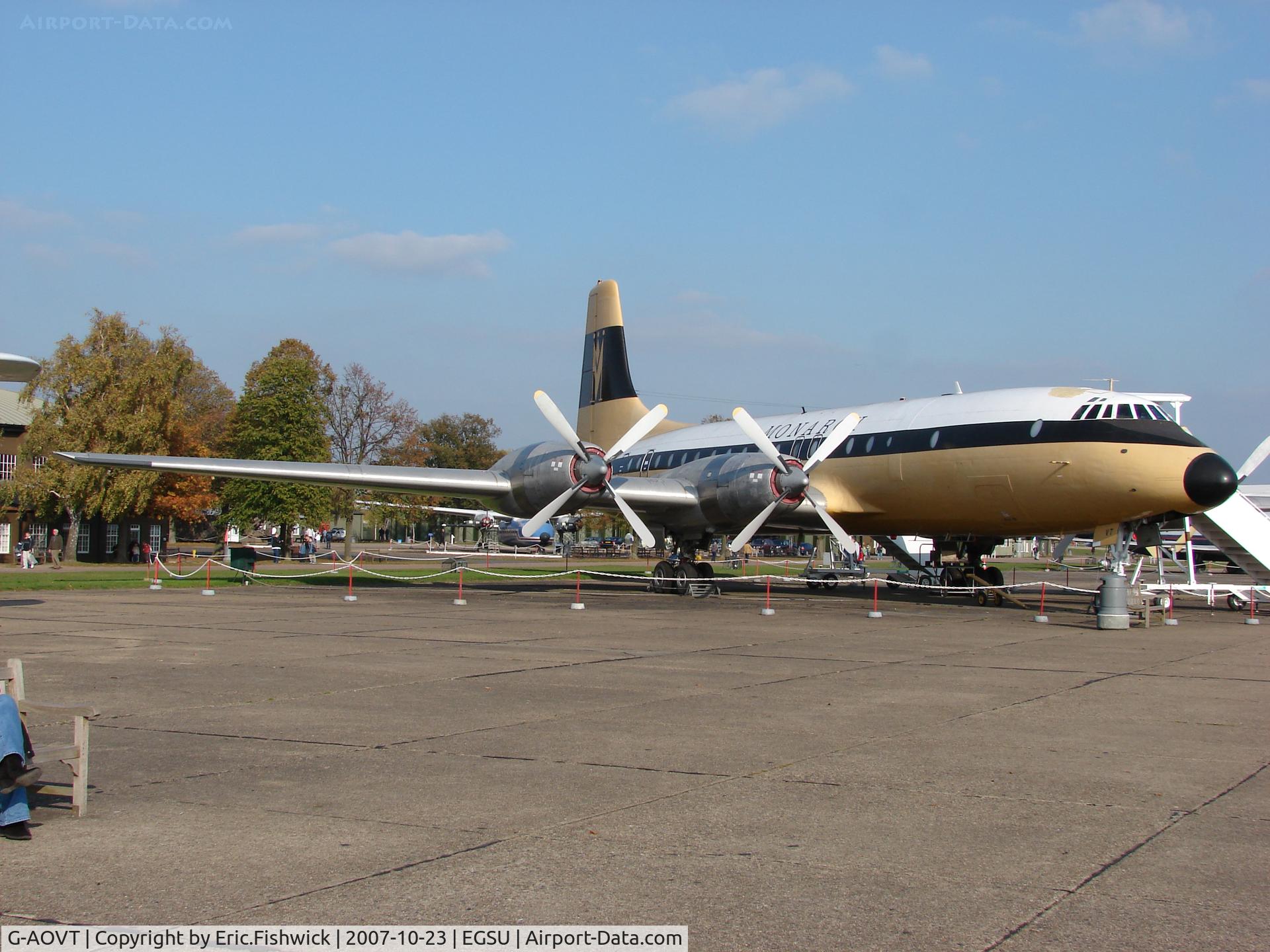 G-AOVT, 1958 Bristol 175 Britannia 312 C/N 13427, 3. G-AOVT Bristol Type 175 Britannia 312 at The Imperial War Museum