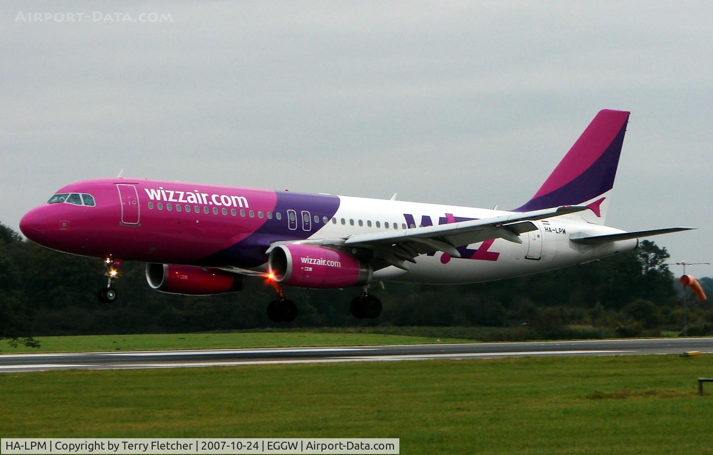 HA-LPM, 2007 Airbus A320-232 C/N 3177, on a busy day at Luton Airport (UK)