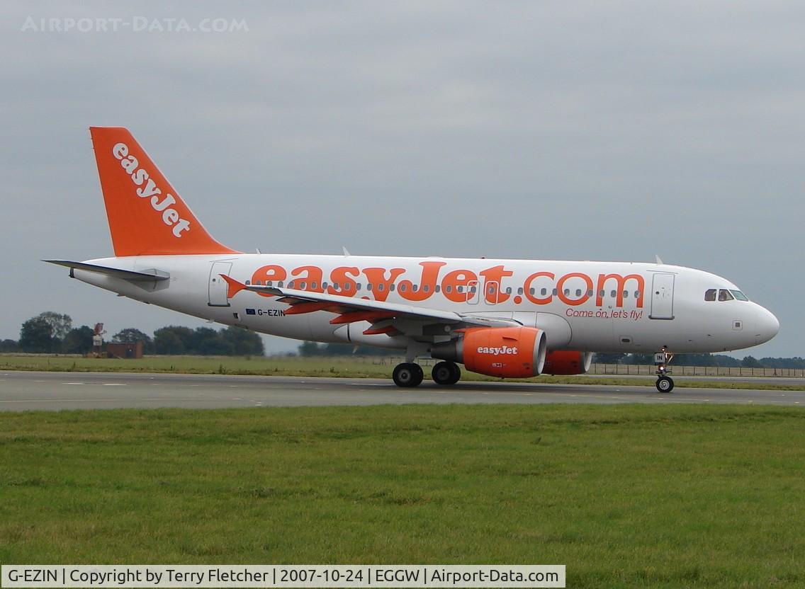 G-EZIN, 2005 Airbus A319-111 C/N 2503, on a busy day at Luton Airport (UK)