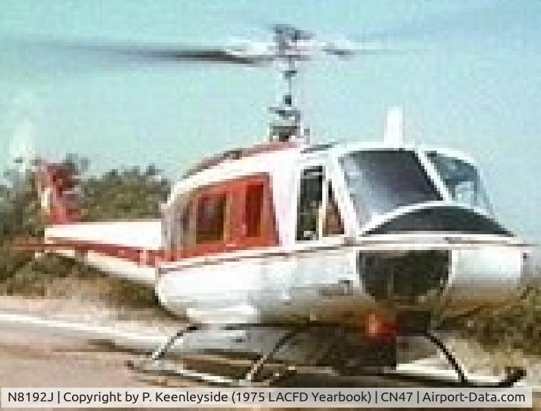 N8192J, Bell 205B C/N n/a, LA County Fire Dept -