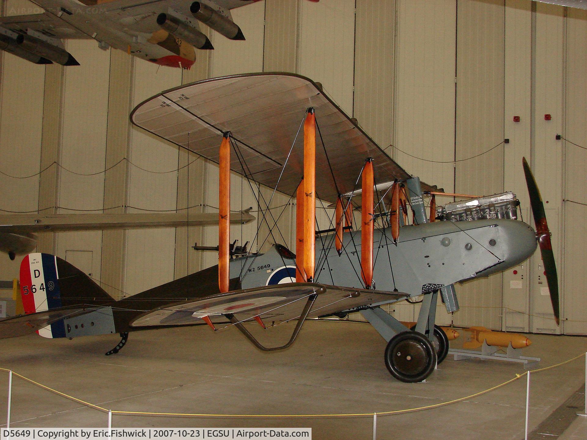 D5649, De Havilland DH-9 C/N Not found D5649, 2. D5649 De Havilland DH9 at The Imperial War Museum at Duxford