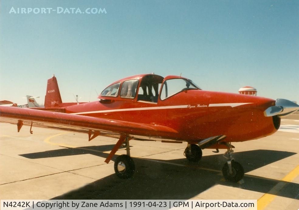 N4242K, 1948 Ryan Navion C/N NAV-4-1242, On the ramp at Grand Prairie Muni