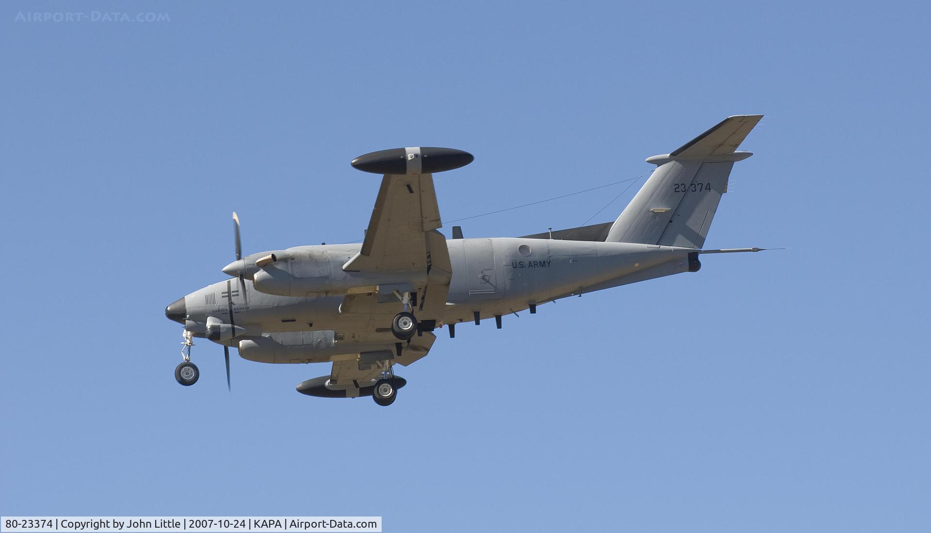 80-23374, Beech RC-12D Huron C/N BP-015, Intel-1 Over the Fence