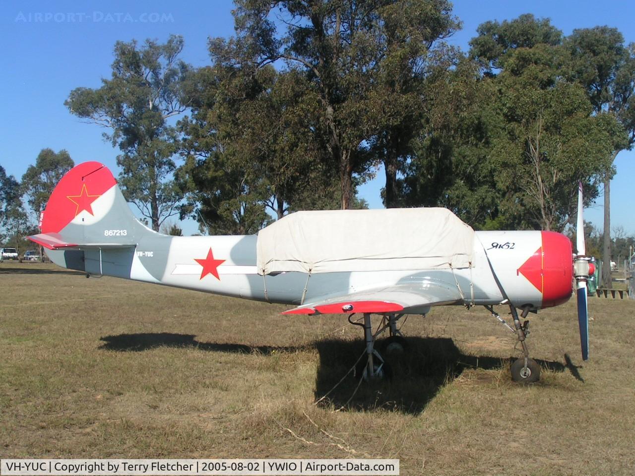 VH-YUC, 1986 Yakovlev Yak-52 C/N 867213, Yak 52 at Wilton /Picton